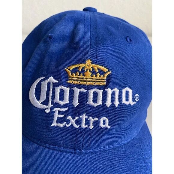 Corona Extra Hat Cap Blue Embroidered Adjustable Strapback Beer Mexico Men's NEW - Picture 2 of 9
